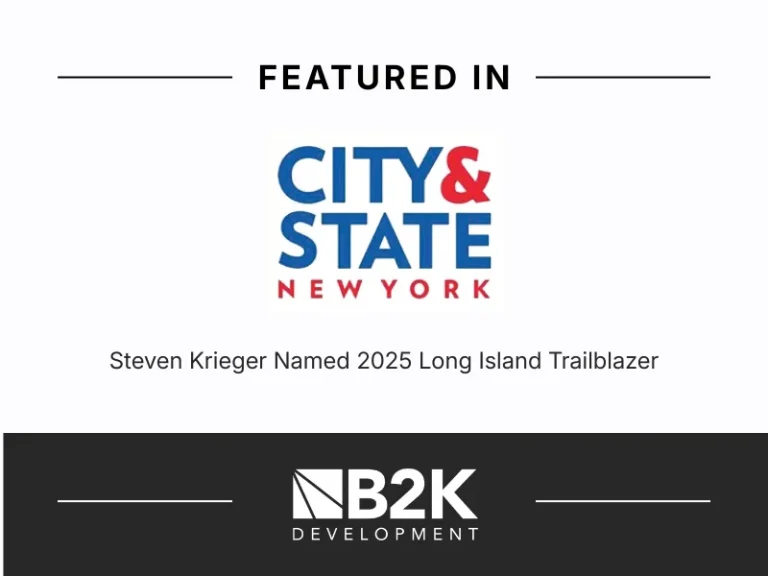 Steven Krieger, CEO of B2K Development, named a 2025 Long Island Trailblazer by City & State.