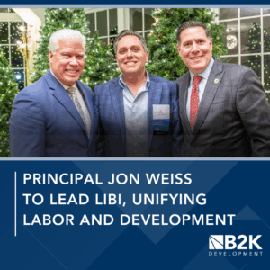 B2K Principal Jon Weiss to Lead LIBI, Unifying Labor and Development for 2026